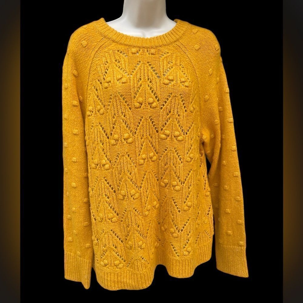 Sonoma goldenrod yellow knit sweater.